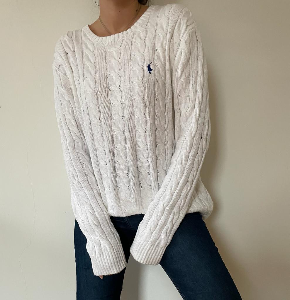 86 Ralph Lauren White Sweater