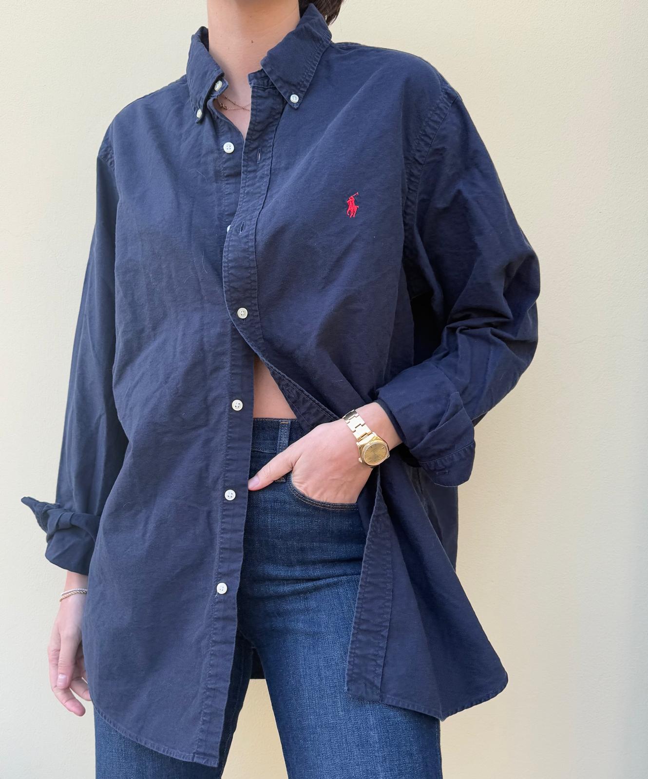 Ralph Lauren Navy Button Down