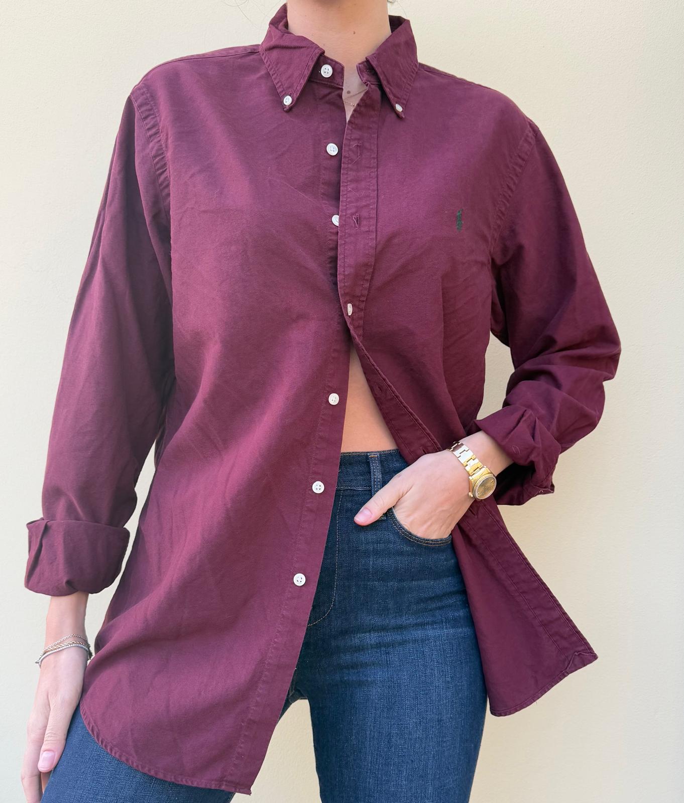 Ralph Lauren Burgundy Button Down