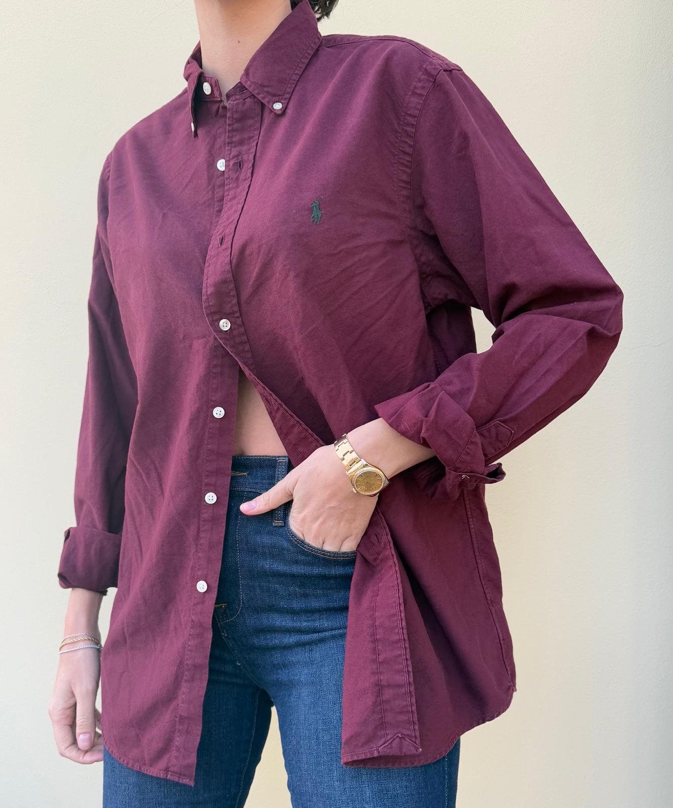 Ralph Lauren Burgundy Button Down